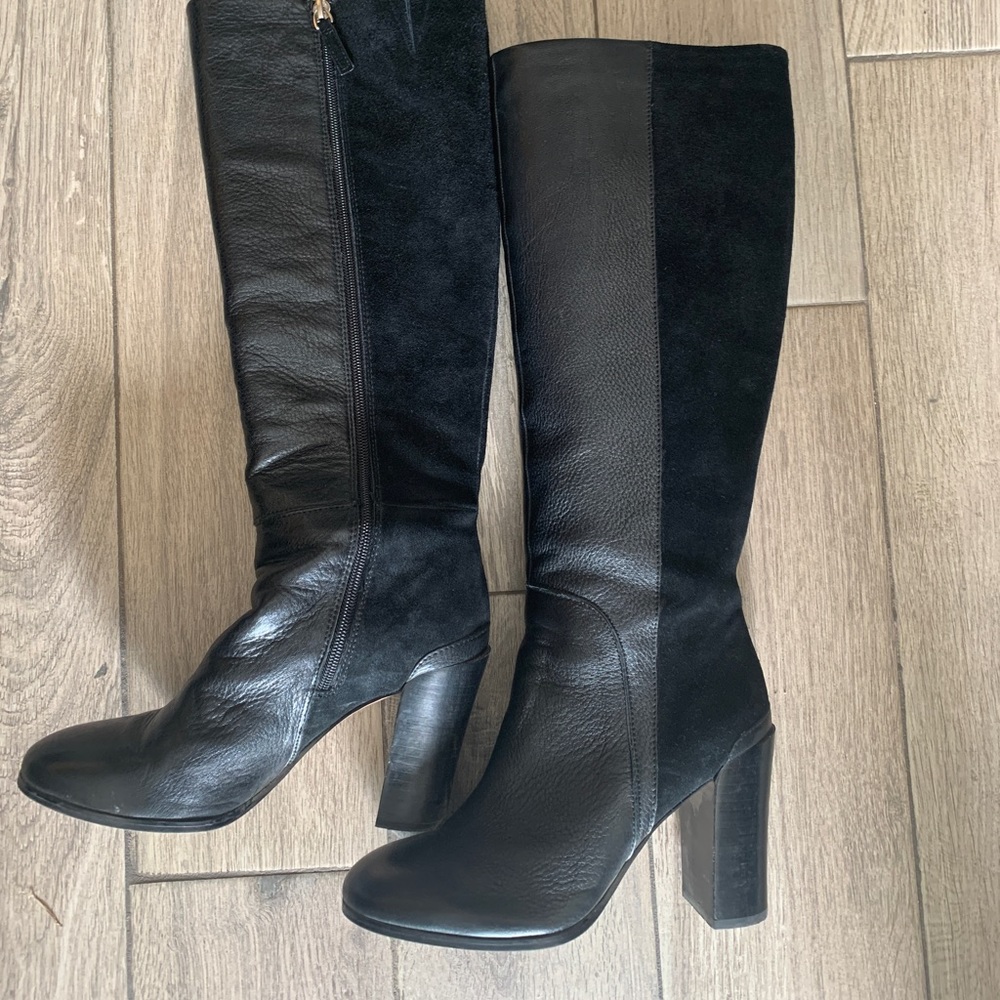Katherine Kelly Suede Leather Knee High Boots